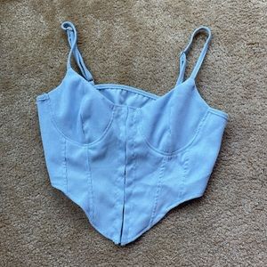 Blue corset top